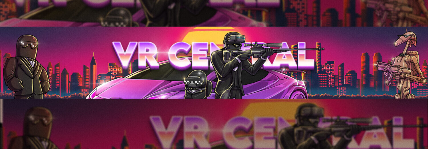 VRCentral neon hero banner